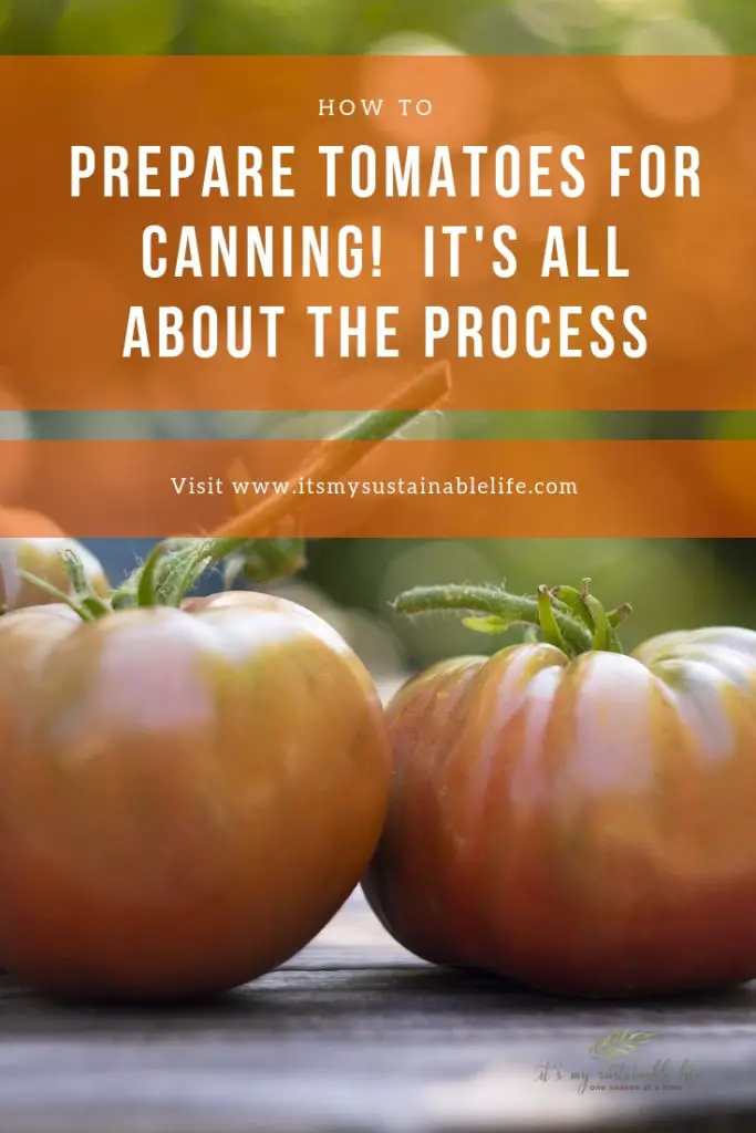 How To Prepare Tomatoes For Canning! pin for Pinterest