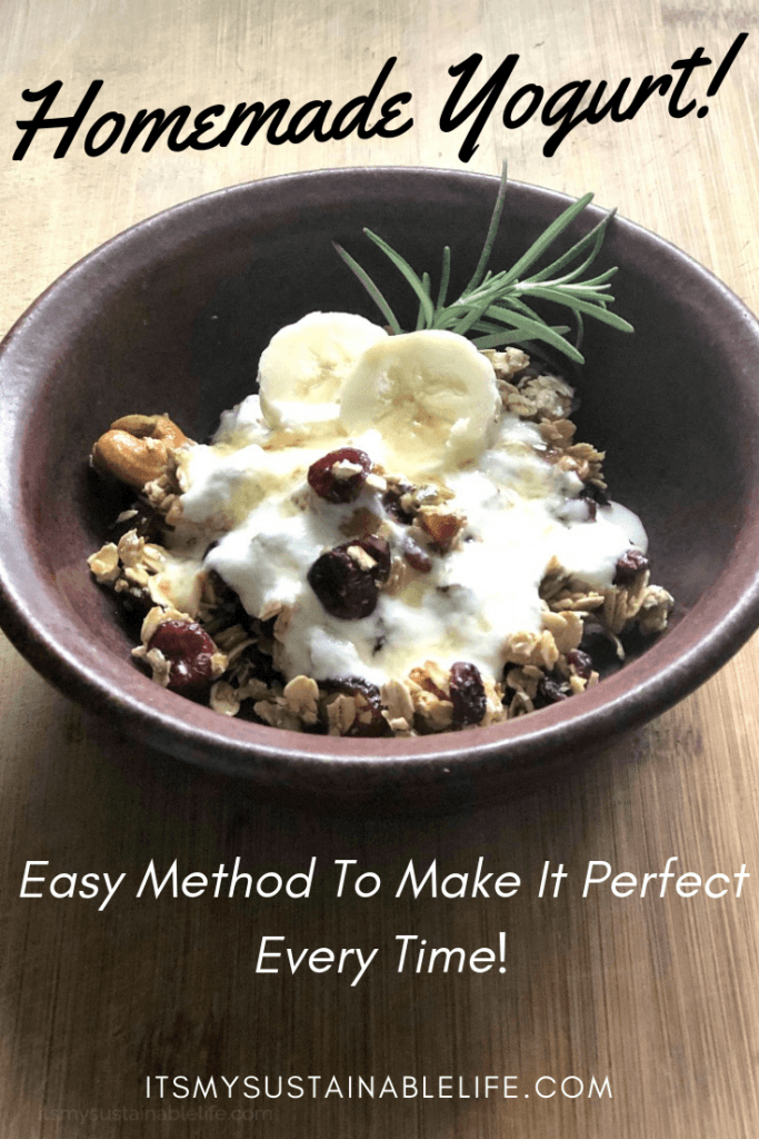 Easy Homemade Yogurt! Making It Perfect Every Time pin for Pinterest