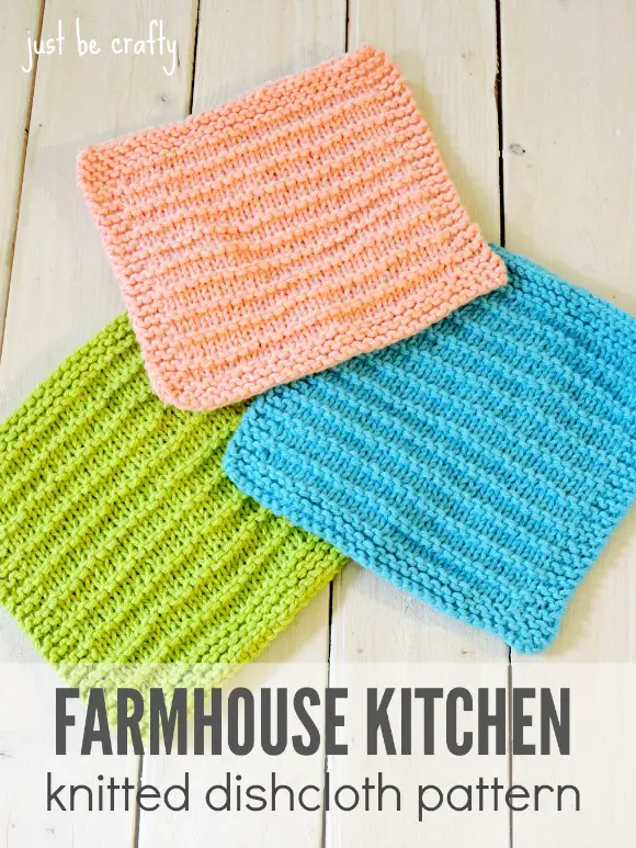 Farmhouse knitted dishcloth