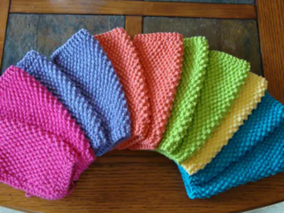 Seed Stitch knit dishcloth 