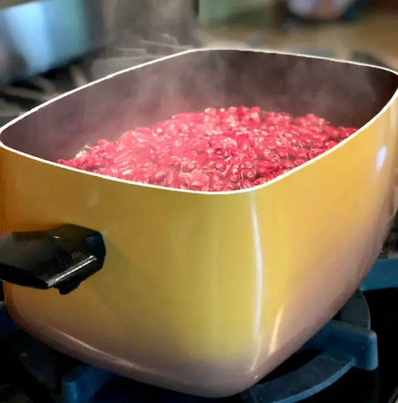 Baked Beans! A Traditional New England Family Recipe boiling