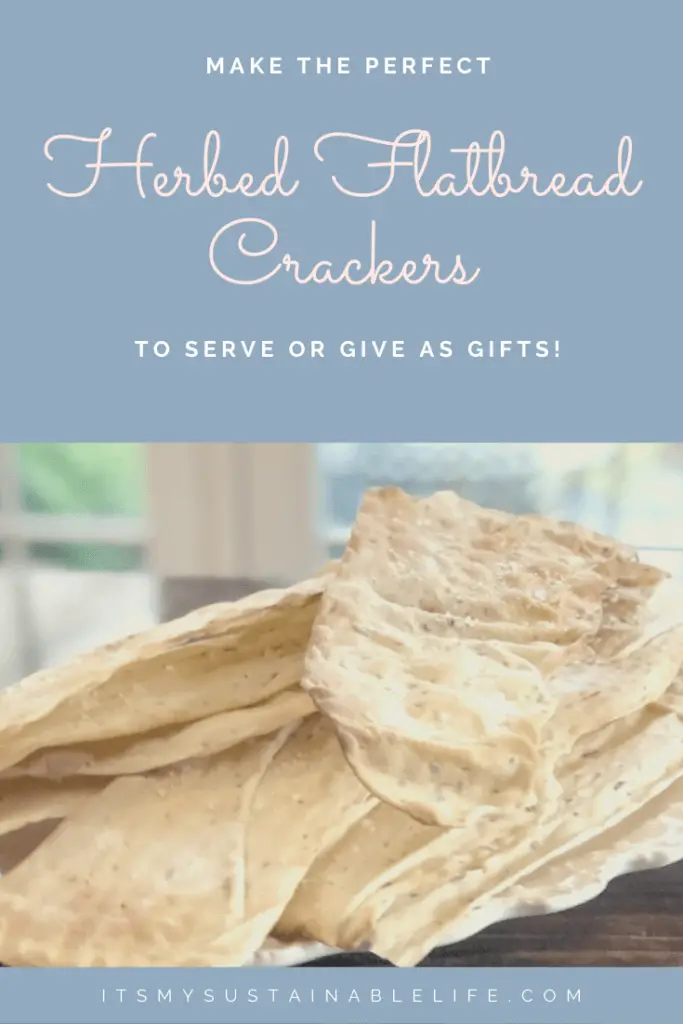 Easy Homemade Flatbread Crackers pin for Pinterest