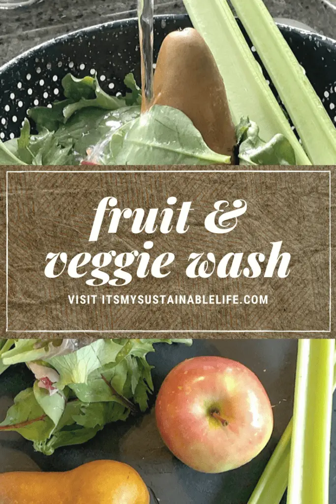Homemade Natural Fruit And Veggie Wash pin for Pinterest
