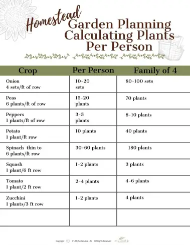 How To Grow What You Eat calculating how many plants per person to plant