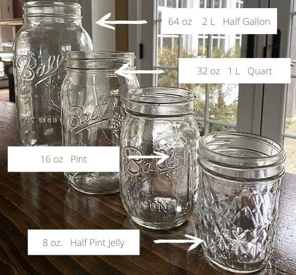 Mason Size Chart